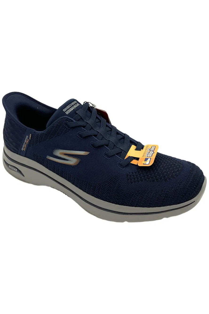 Skechers Men's Go Walk Arch Fit 2.0 Grand Select 2 Sneaker Navy/Orange - Medium